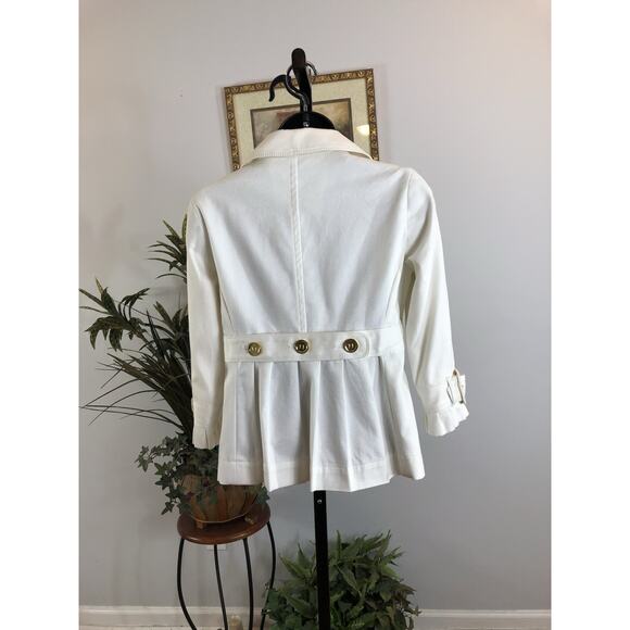 Ann Taylor Loft Women Jacket Open 2P Buttons Front Office Siren Clueless Preppy - Picture 3 of 7